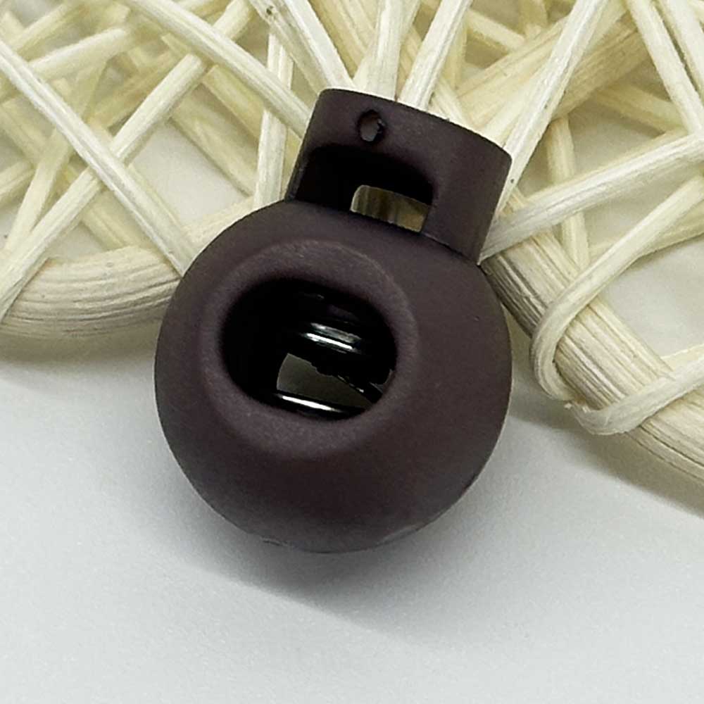 10pcs MIxed Color Plastic Round Cord Locks Single Hole Toggle Spring Stopper