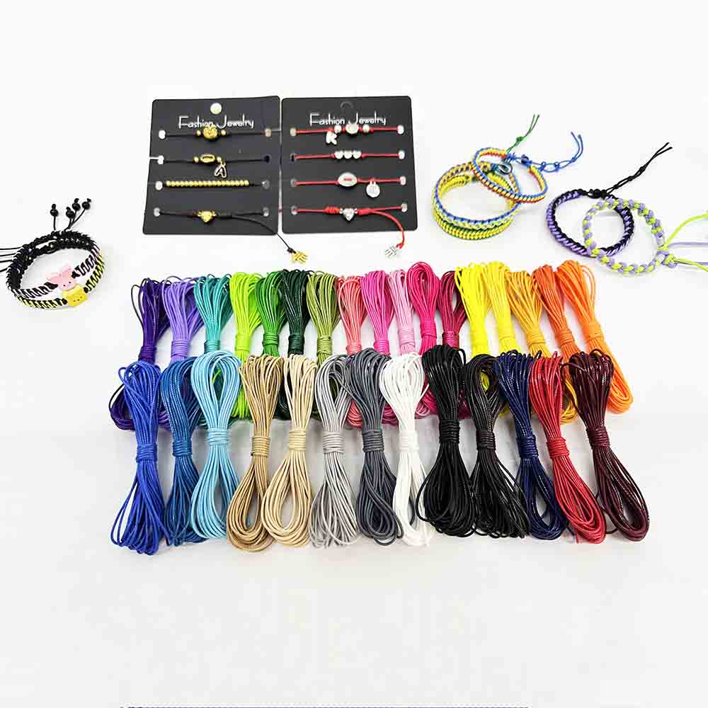 5m/lot 10m/lot 30Color 0.5mm 0.8mm 1.0mm 1.5mm 1Set DIY Braided Handmade Polyester Leather Thread String Wax Thread String Strap