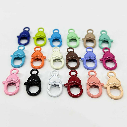 10pcs Mixed Spray Painted Alloy Lobster Clasps Hooks Connectors for Jewelry Bracelet Necklace Making