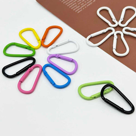 5pcs MultiColor Aluminum Alloy Painted Gourd Shaped Outdoor Backpack Keychain Mountaineering Buckle