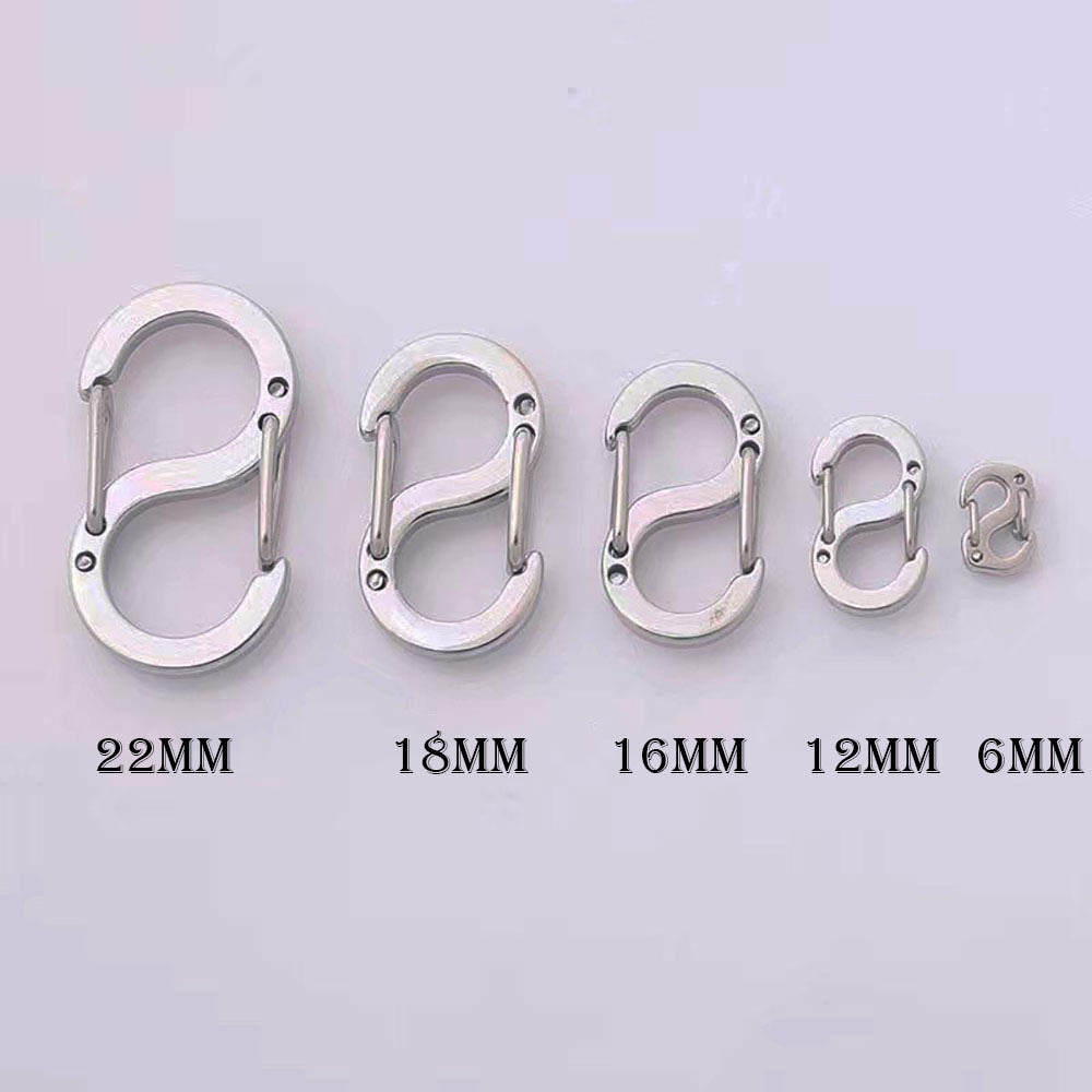 5pcs Double-Ended Opening Shortener Clasp Necklace Clasp Closures Stainless Steel S Lock Necklace Bracelet Connector Clips