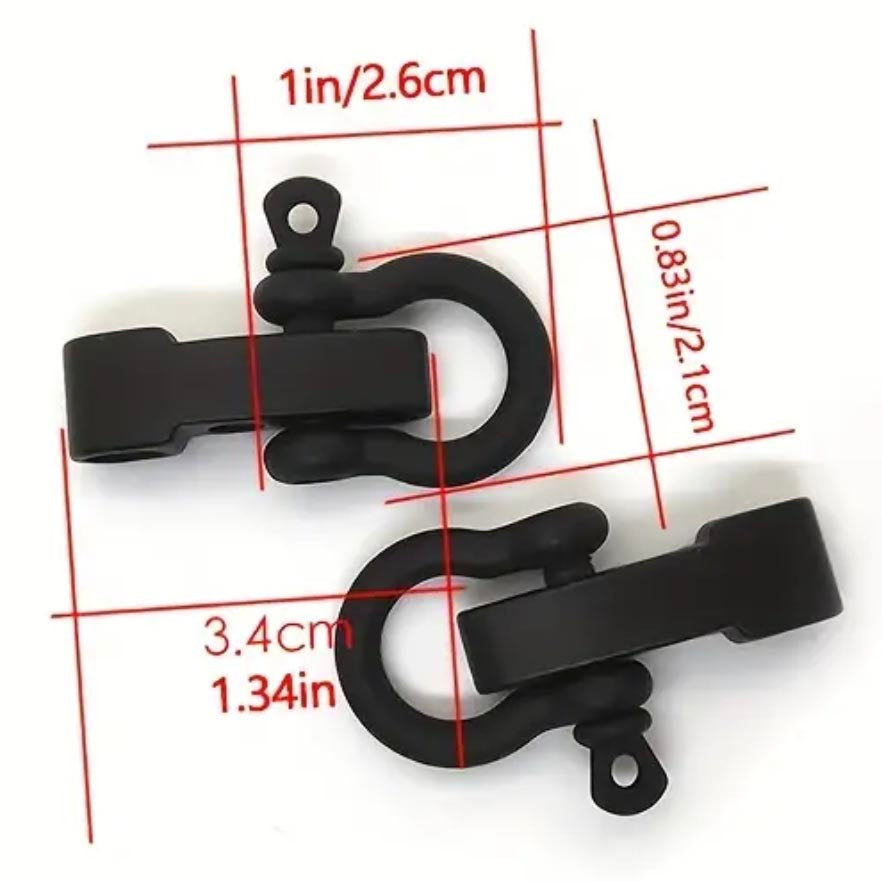 Alloy Steel Paracord Bracelet Shackle Adjustable C-shaped/U-shaped Metal Detachable Buckle Clips