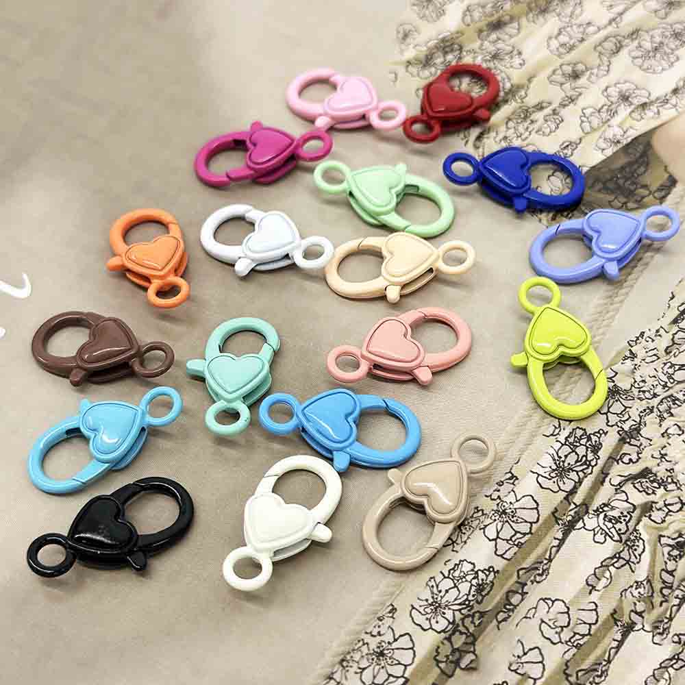 10pcs Mixed Spray Painted Alloy Lobster Clasps Hooks Connectors for Jewelry Bracelet Necklace Making