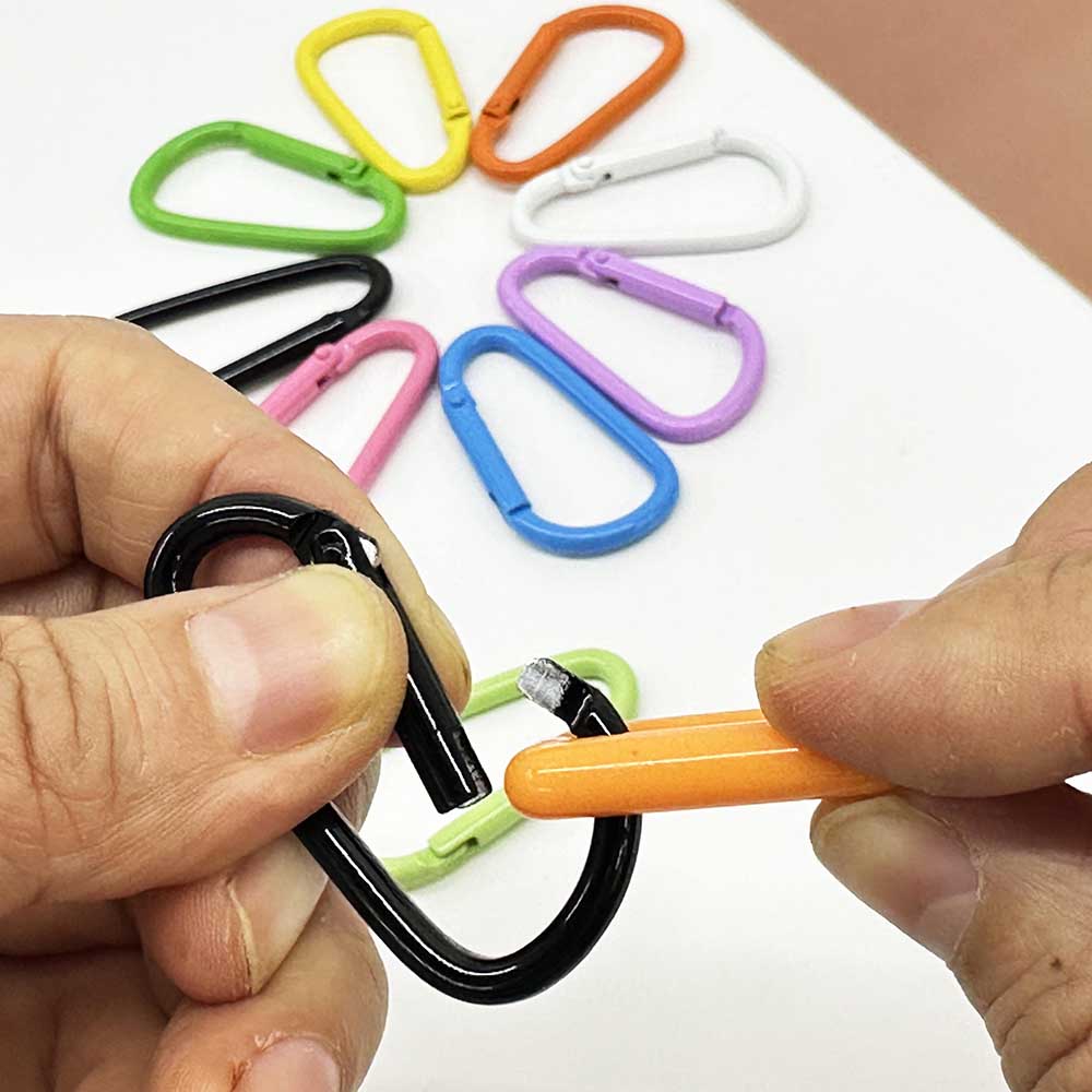 5pcs MultiColor Aluminum Alloy Painted Gourd Shaped Outdoor Backpack Keychain Mountaineering Buckle