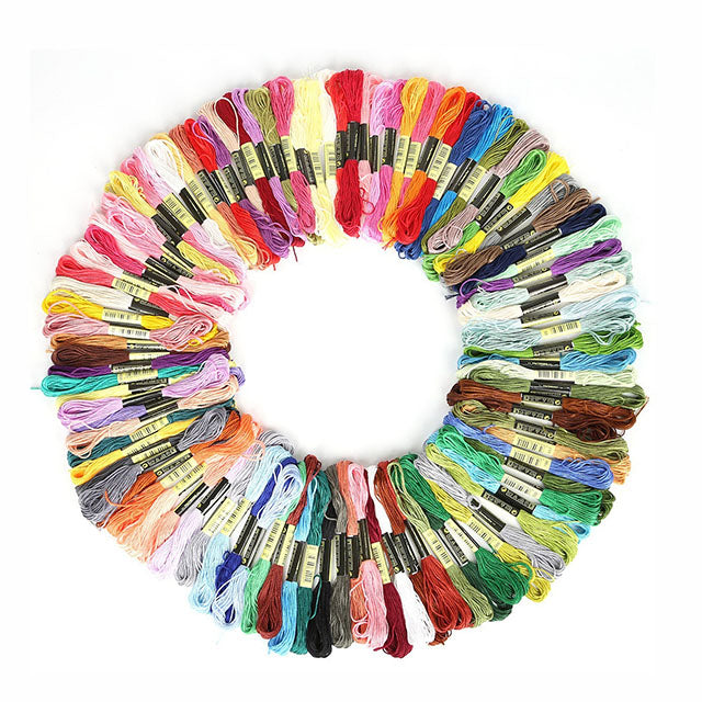 50/100pcs Colorful Embroidery Cross Stitch Thread Friendship Bracelets Floss Crafts Cross Stitch Cotton Embroidery Thread