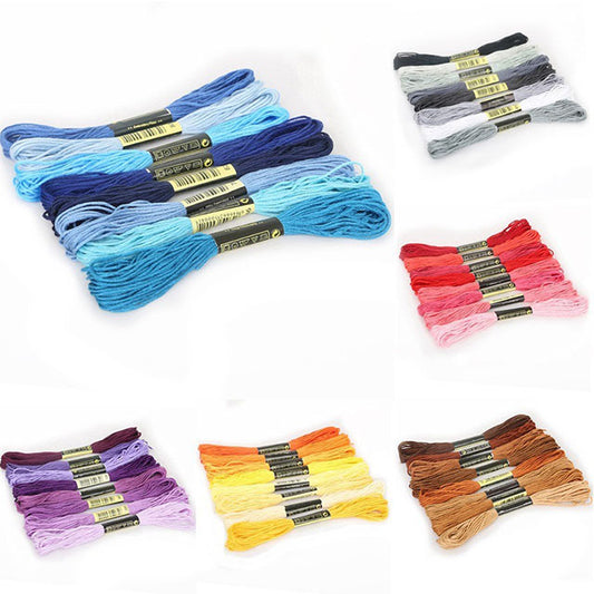 8pcs Jacquard Thread Cotton Thread  Embroidery Floss Cross Stitch Thread