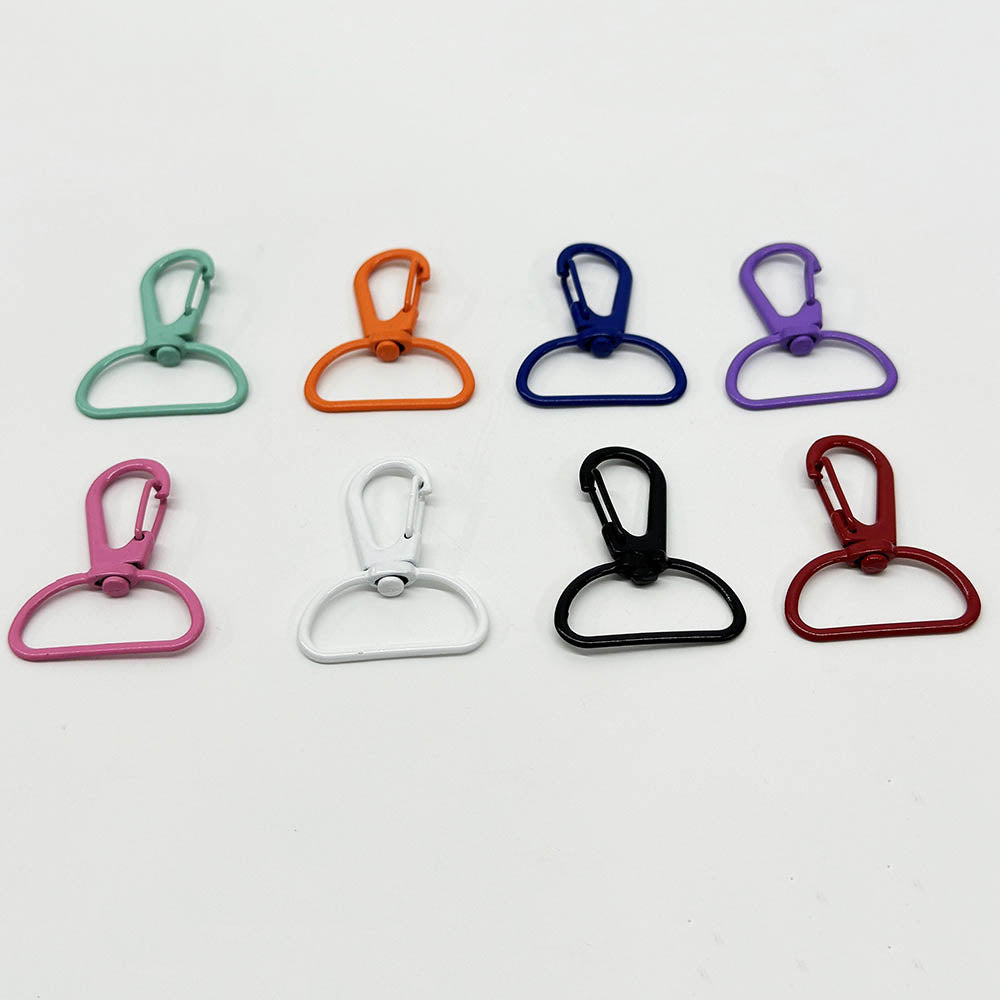 5pcs Multicolor Alloy Spray Painted Spring Buckles