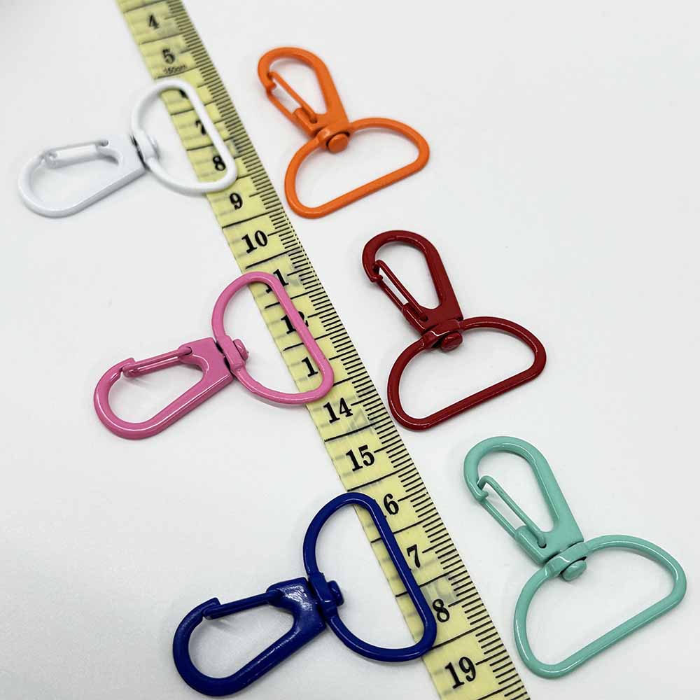 5pcs Multicolor Alloy Spray Painted Spring Buckles