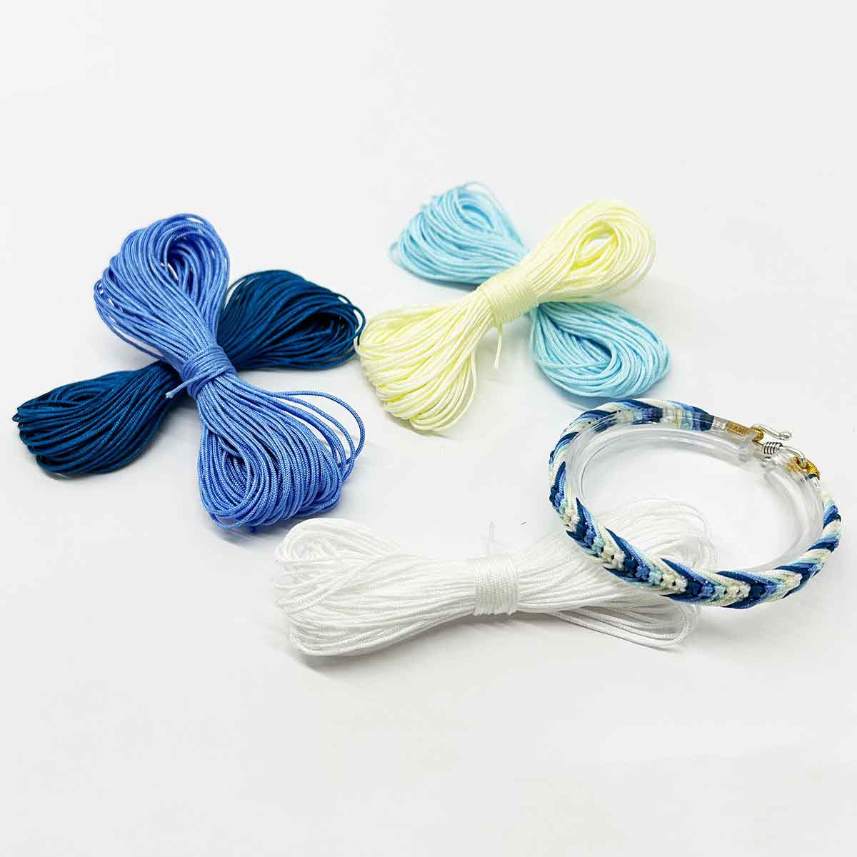 No.72 0.8mm 5bundles 20yards/bundles Bright Sky Series Polyester Cord Beading Thread Bracelet Braided Jade Rope String