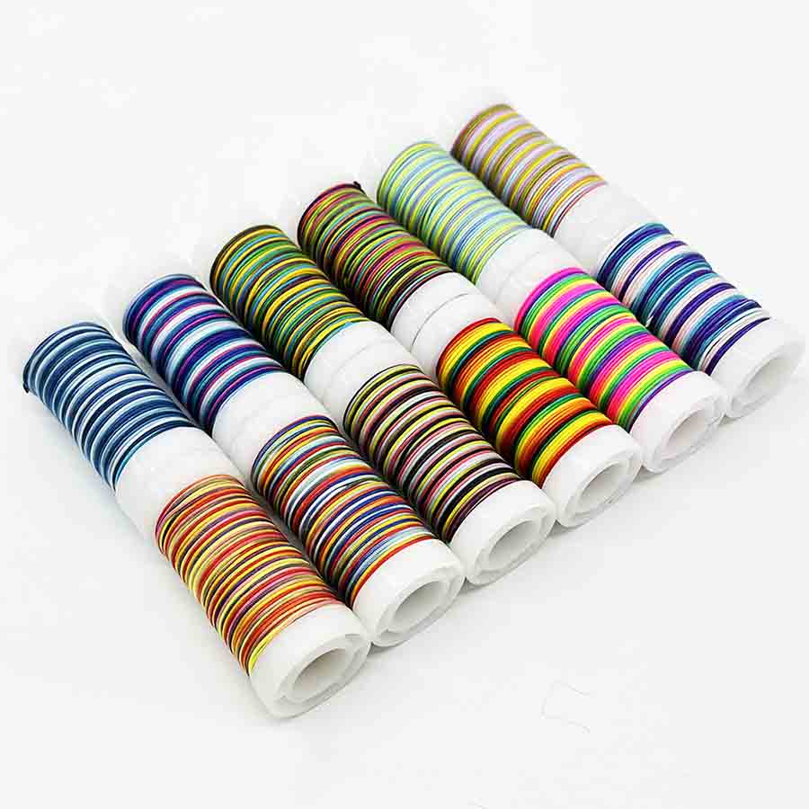 No.72 0.8mm 12rolls/box Gradient Series Jewelry Making Jade Thread Knot Beading String