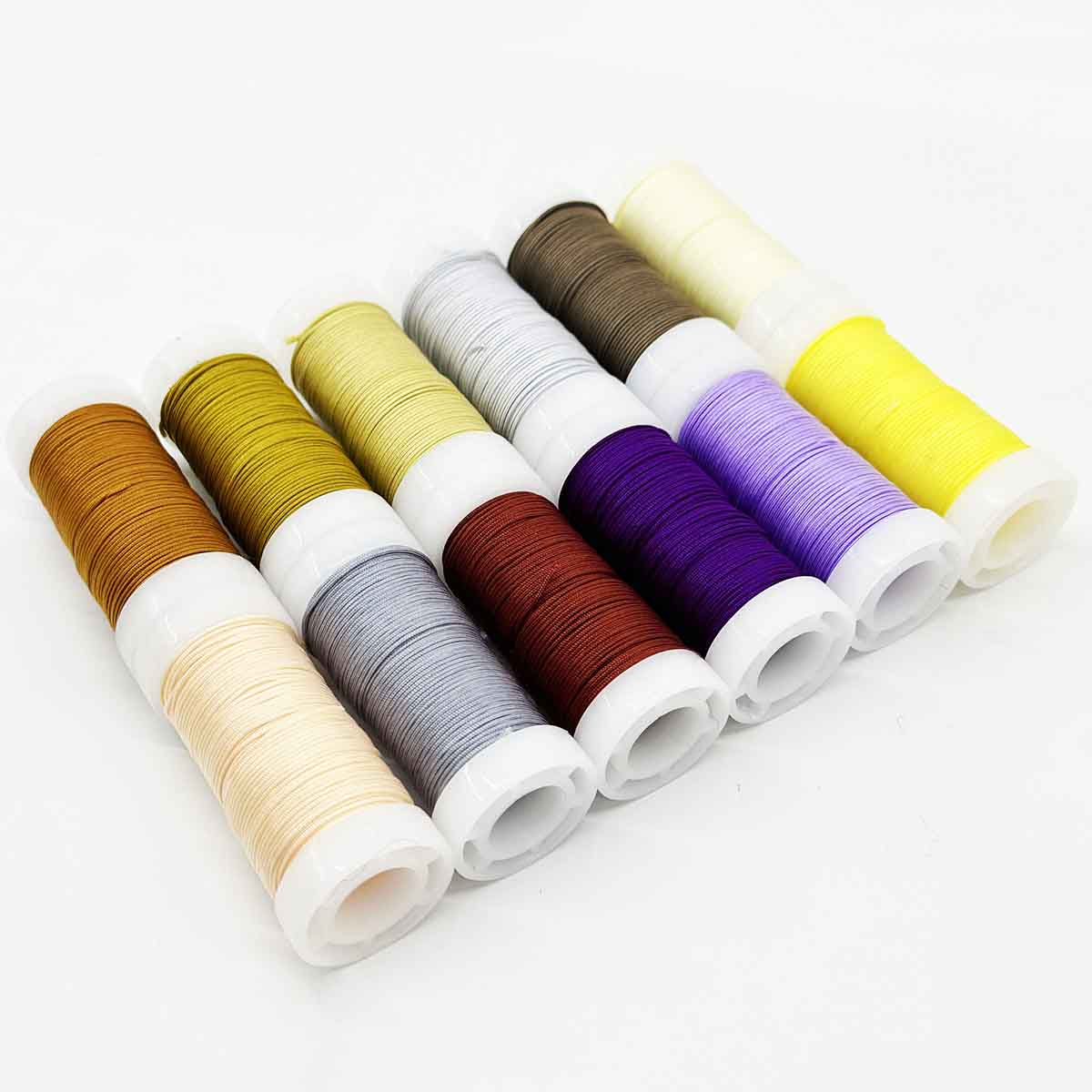 No.72 0.8mm 12rolls/set Deep Color Series Handmade DIY Bracelets Jewelry Jade Thread