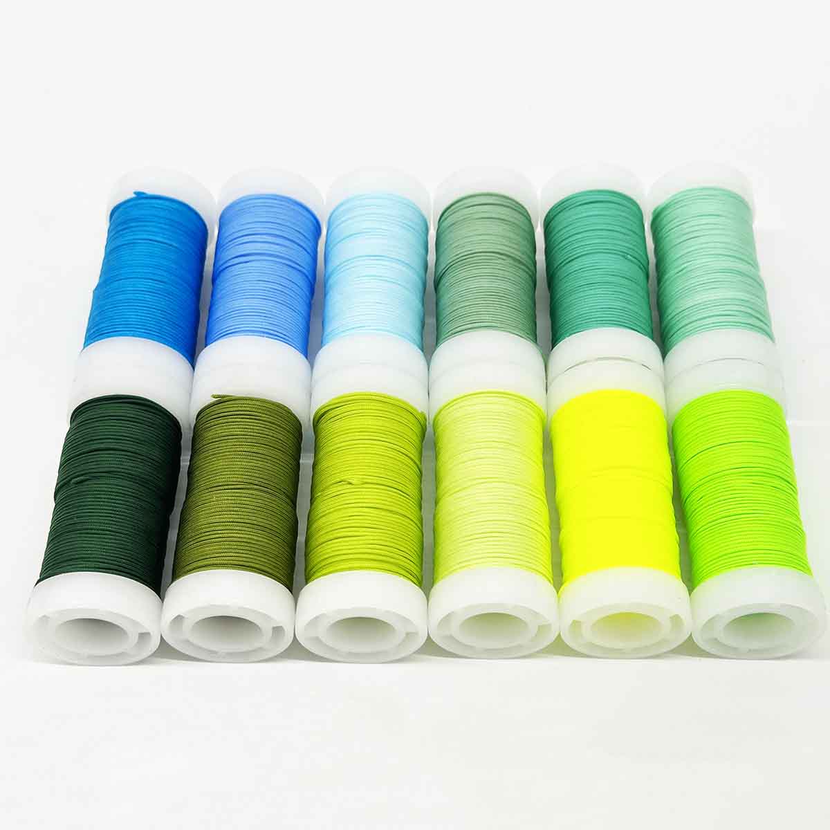 No.72 0.8mm 12rolls/set Bright Color Series Jade Thread Handmade DIY Jewelry Pendant Bracelet Nylon String