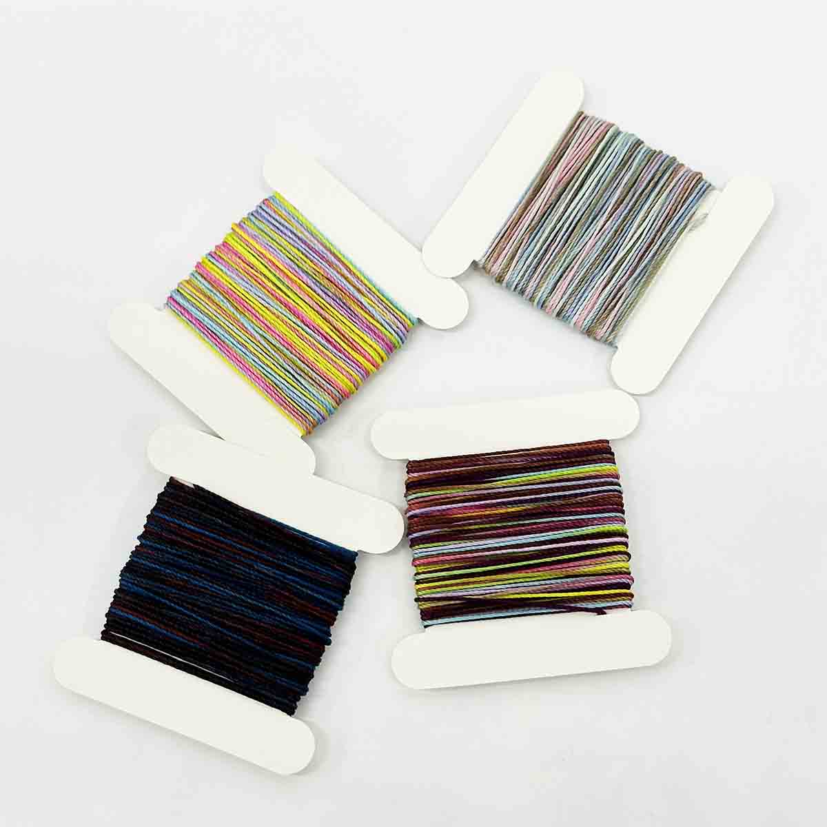 19pcs/set 9 Strands Gradient Colorful Wax Cord Kit