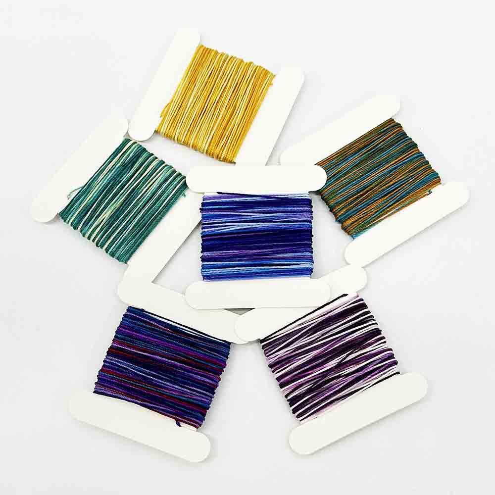 19pcs/set 9 Strands Gradient Colorful Wax Cord Kit