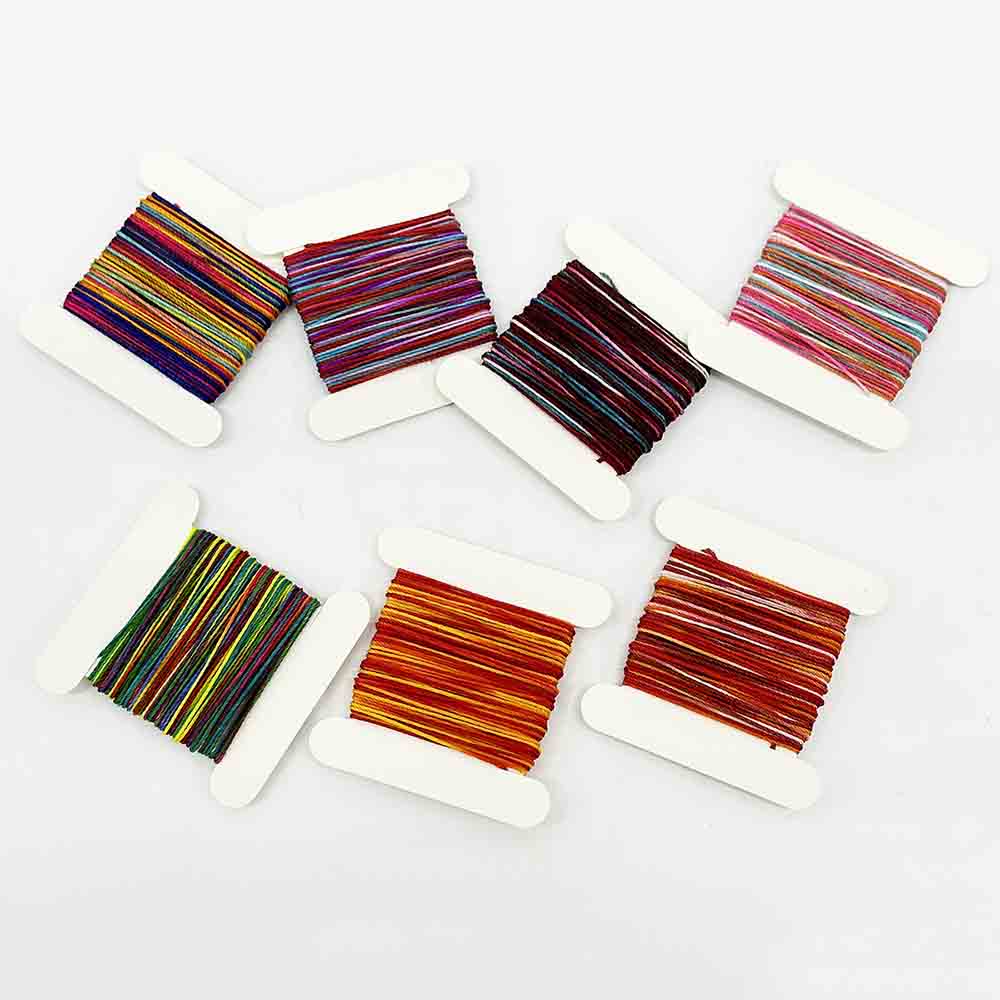 19pcs/set 9 Strands Gradient Colorful Wax Cord Kit