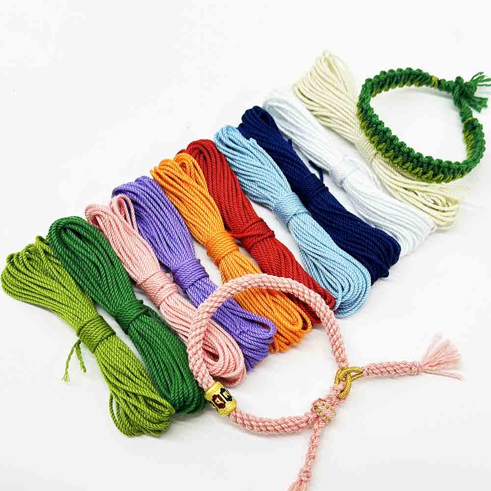 10color 1.0MM 5Yards Macrame Cotton Cord Twisted Cotton Rope Set