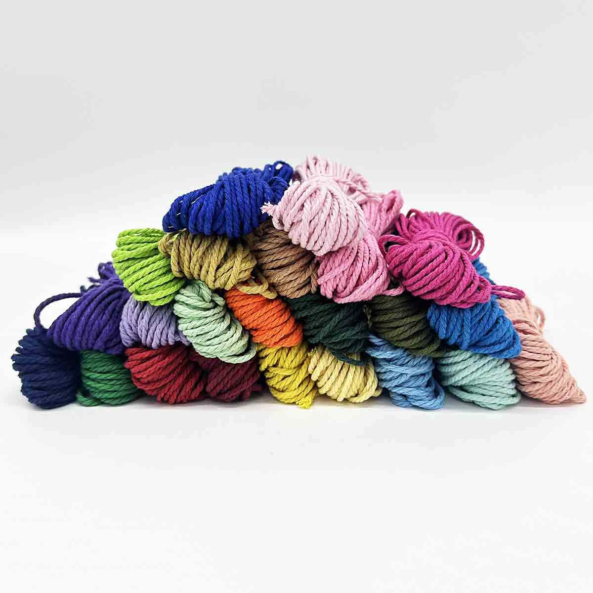 2mm 23pcs Colorful Cotton Craft Rope Polyester Macrame Cord Kit