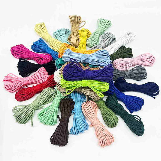 3mm 42pcs 10yards/pcs Twisted Cotton String Rope Macrame Twine Cord Kit