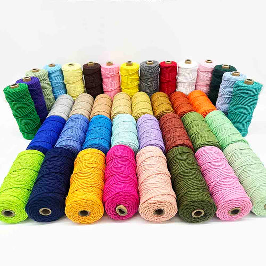 3mm 42rolls 110yards/roll Macrame Cord Cotton Ropes Kit