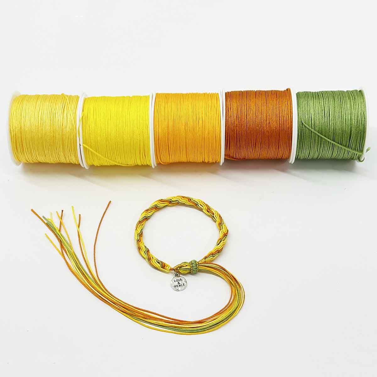 No.72 0.8mm 5rolls 43yards/roll Orange Soda Series Nylon Cord Wire Chinese Knot String Knit Ropes Jade Thread