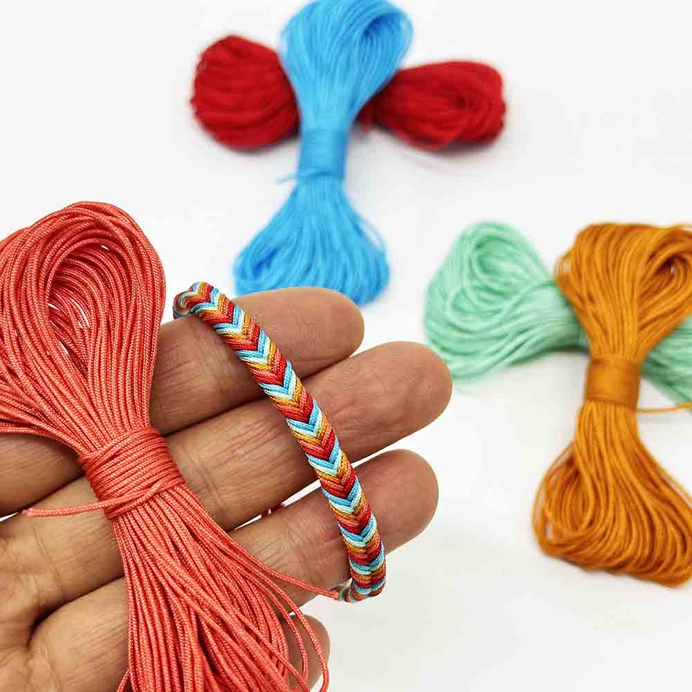 No.72 0.8mm 5bundles 20yards/bundles Moonlight over The Lotus Pond Color Series Nylon Cord Braided Jewelry Bracelet String Rope