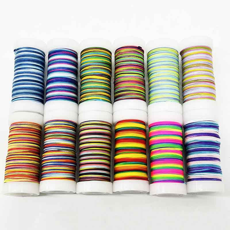 No.72 0.8mm 12rolls/box Gradient Series Jewelry Making Jade Thread Knot Beading String