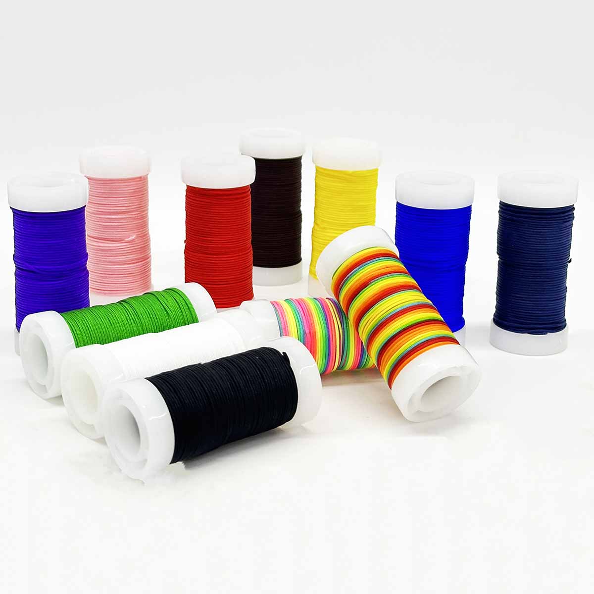 No.72 0.8mm 12rolls/set 12colors Nylon Boxed Jade Thread Braided Rope