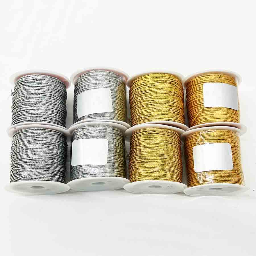 Gold Silver Cord 0.2mm 0.4mm 0.6mm 0.8mm 1mm Nylon Cord Thread String Rope Bead Wires