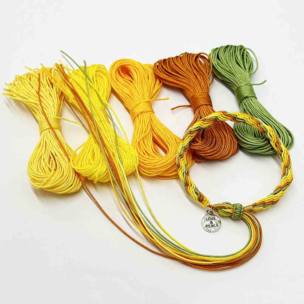 No.72 0.8mm 5bundles 20yards/bundle Orange Soda Series Making Bracelet Nylon Thread Cord