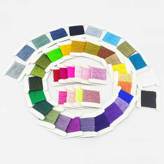 19pcs/set 9 Strands Gradient Colorful Wax Cord Kit