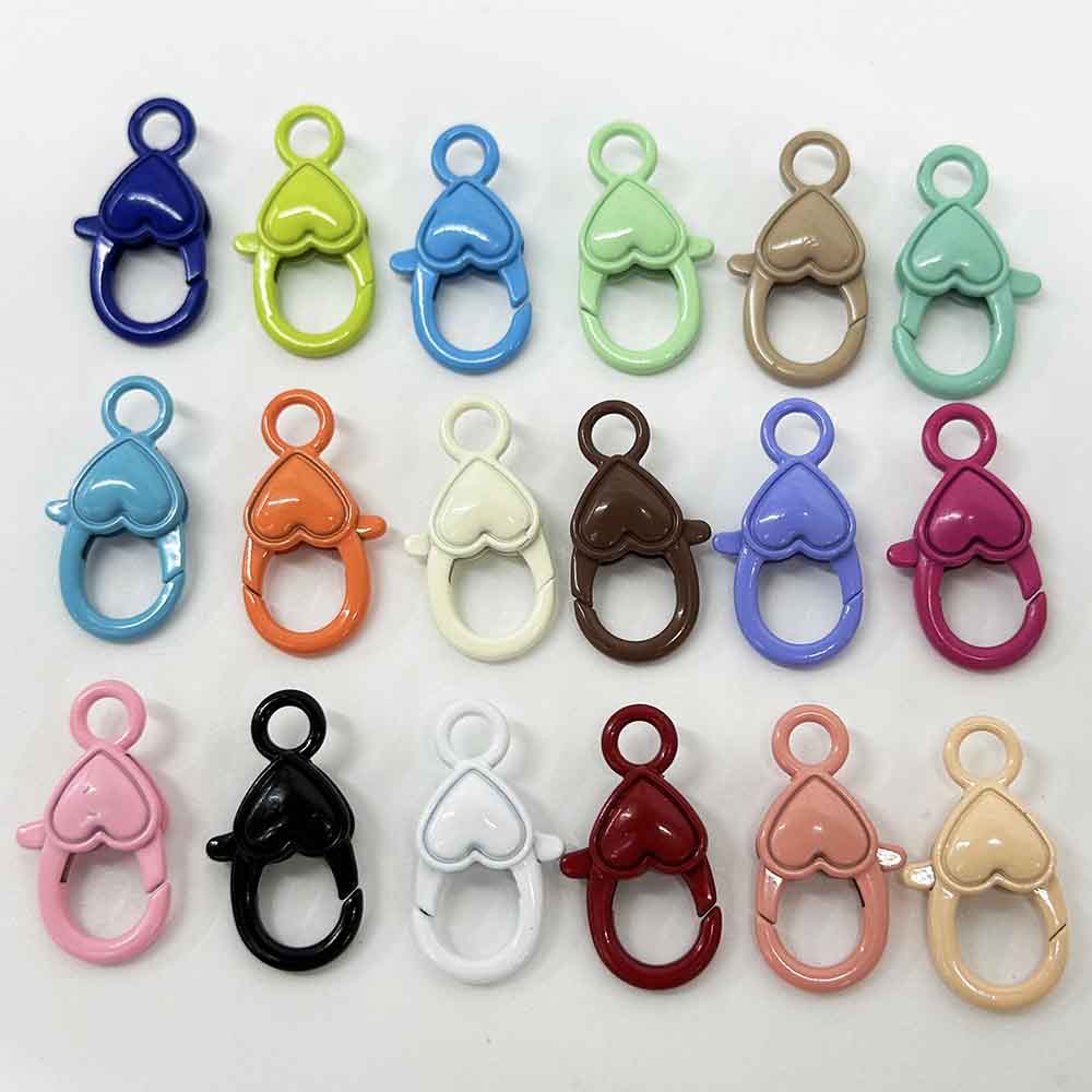 10pcs Mixed Spray Painted Alloy Lobster Clasps Hooks Connectors for Jewelry Bracelet Necklace Making