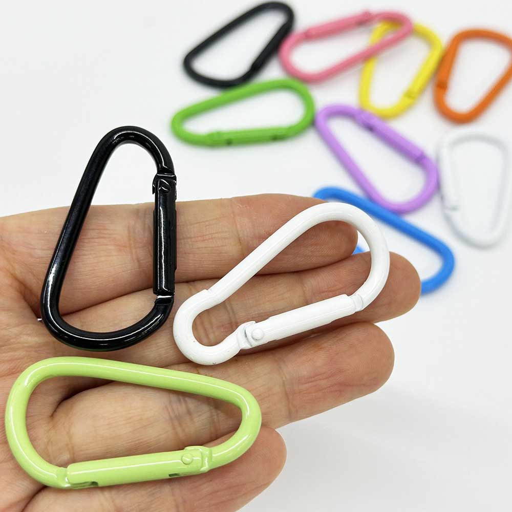 5pcs MultiColor Aluminum Alloy Painted Gourd Shaped Outdoor Backpack Keychain Mountaineering Buckle