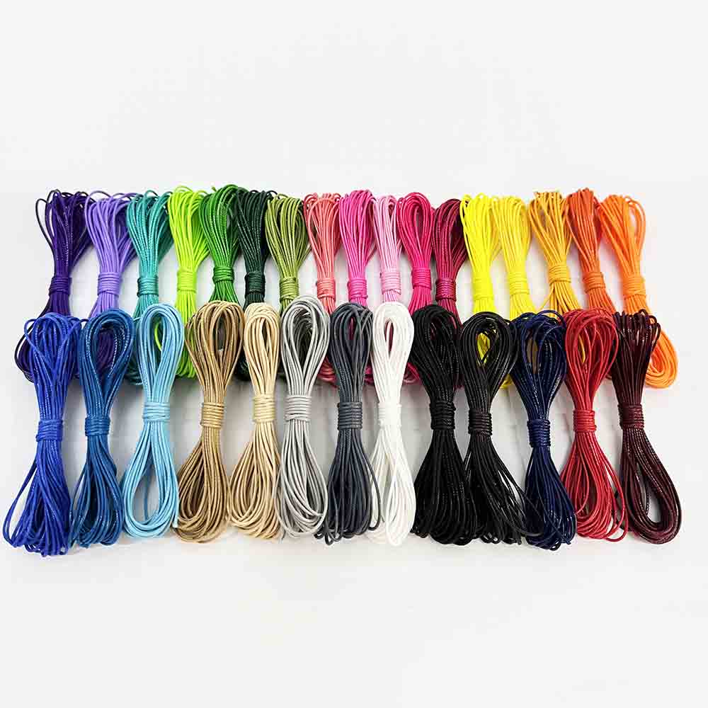 5m/lot 10m/lot 30Color 0.5mm 0.8mm 1.0mm 1.5mm 1Set DIY Braided Handmade Polyester Leather Thread String Wax Thread String Strap