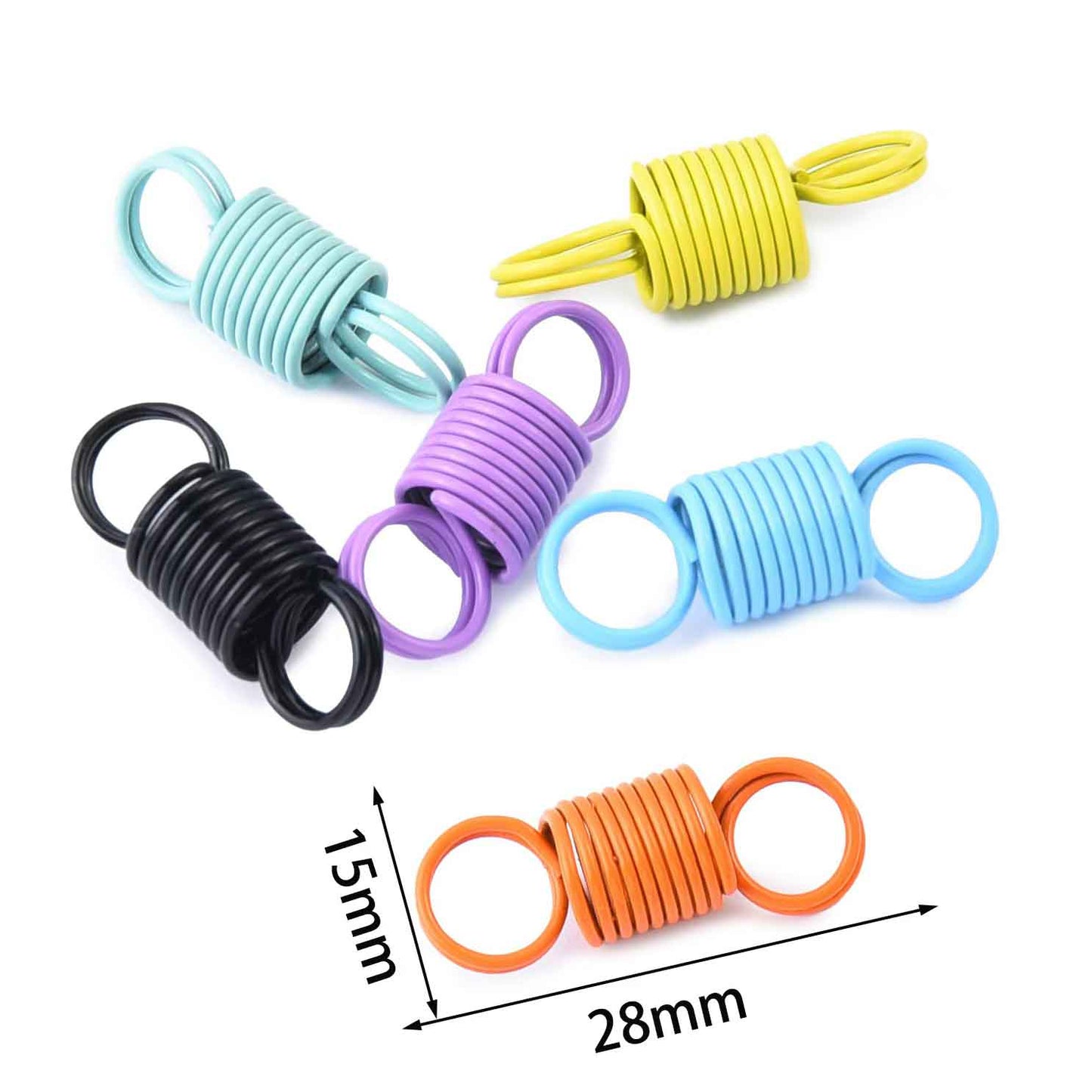 5pcs Multifunctional Decorative Buckle DIY Keyring Connection Buckle Double Coil Spring Jewelry Accessories