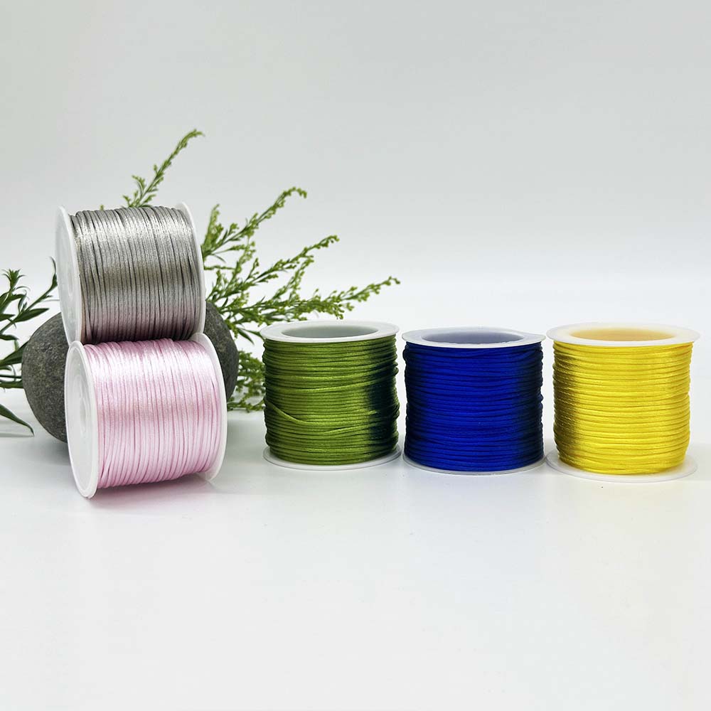 1.5mm 5rolls Light Series Color Chinese Knotting Silk Macrame Cord