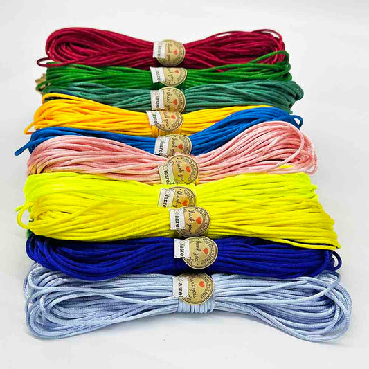 1.5mm 2.0mm 2.5mm 20Yards/lot 28pcs Macrame Beading Cord Chinese Knotting Cord Silky Macrame Braided Satin Rope Cord