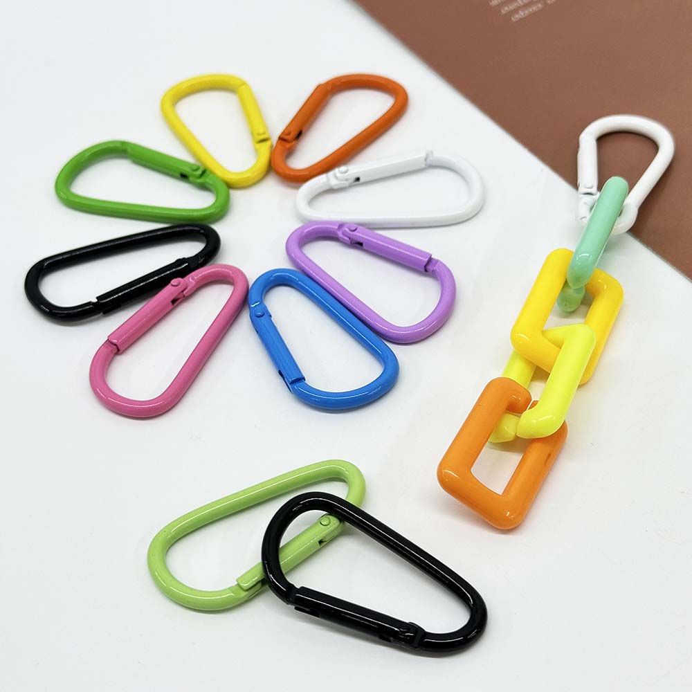 5pcs MultiColor Aluminum Alloy Painted Gourd Shaped Outdoor Backpack Keychain Mountaineering Buckle