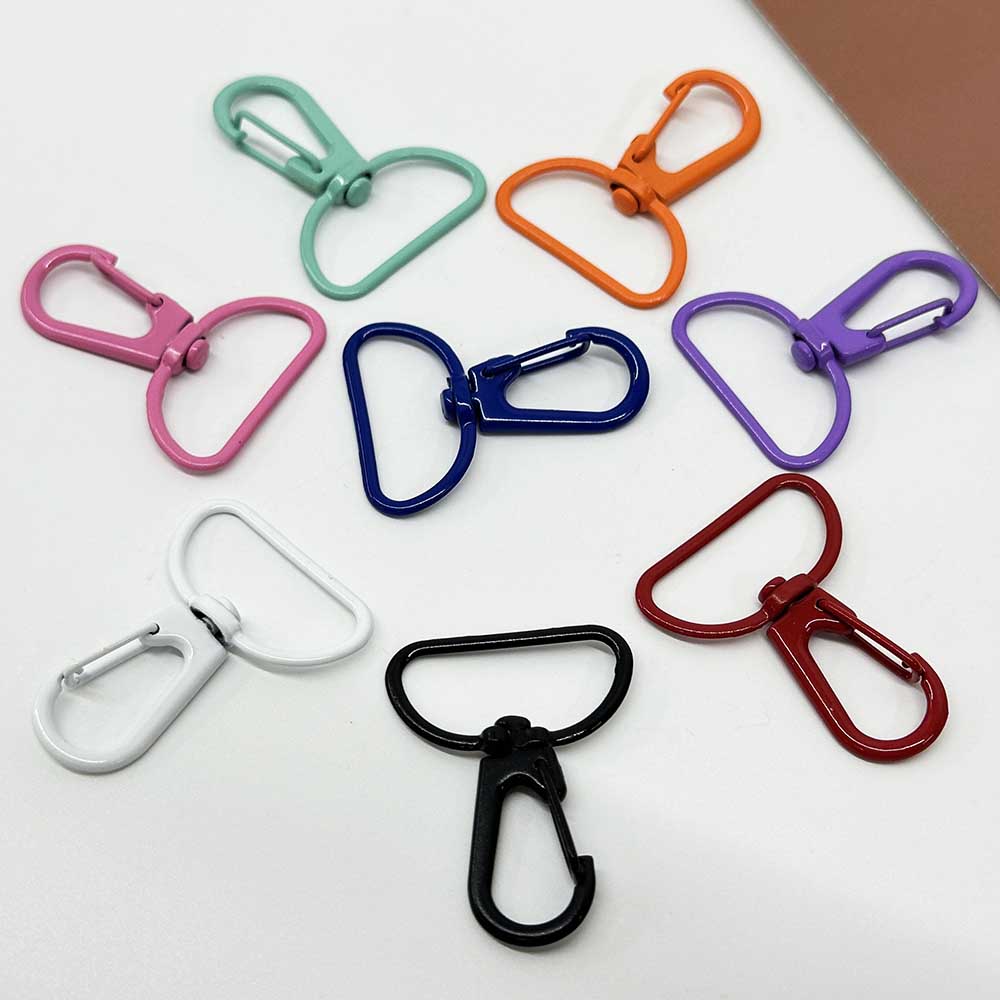 5pcs Multicolor Alloy Spray Painted Spring Buckles