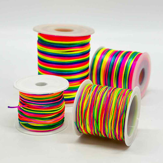 0.8/1.0/1.5/2.0mm Rainbow Nylon Cord Thread Bracelet Braided String Chinese Knotting Macrame Cord