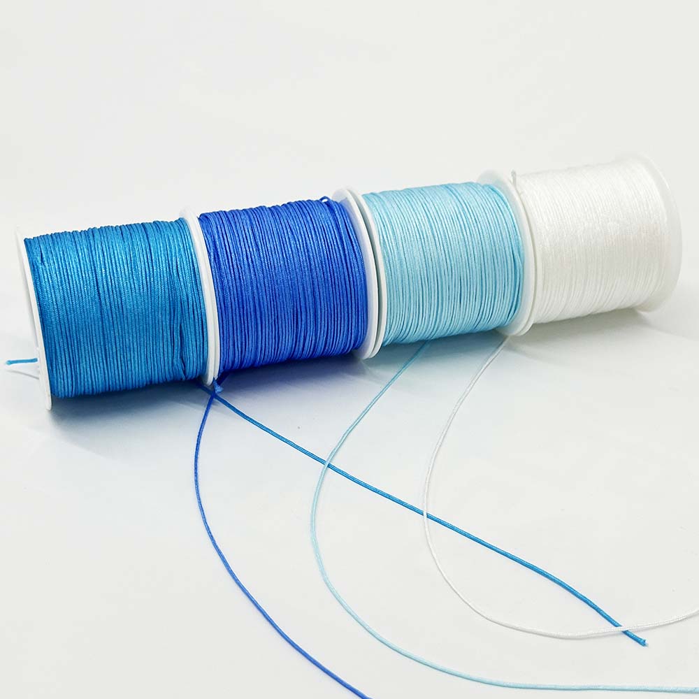 Blue Series 4rolls 0.8mm Nylon Cord Jewelry Making String