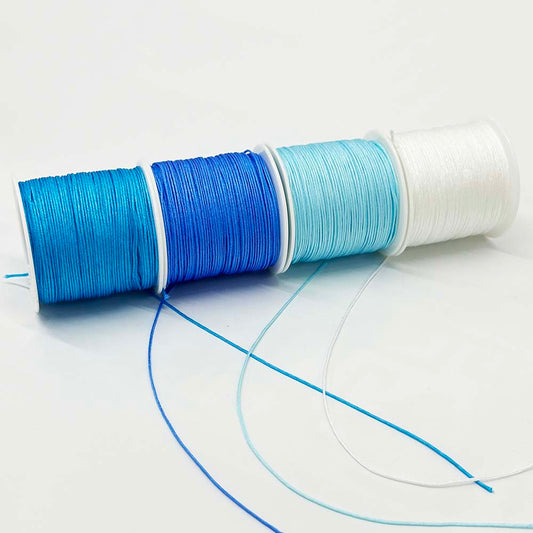 Blue Series 4rolls 0.8mm Nylon Cord Jewelry Making String