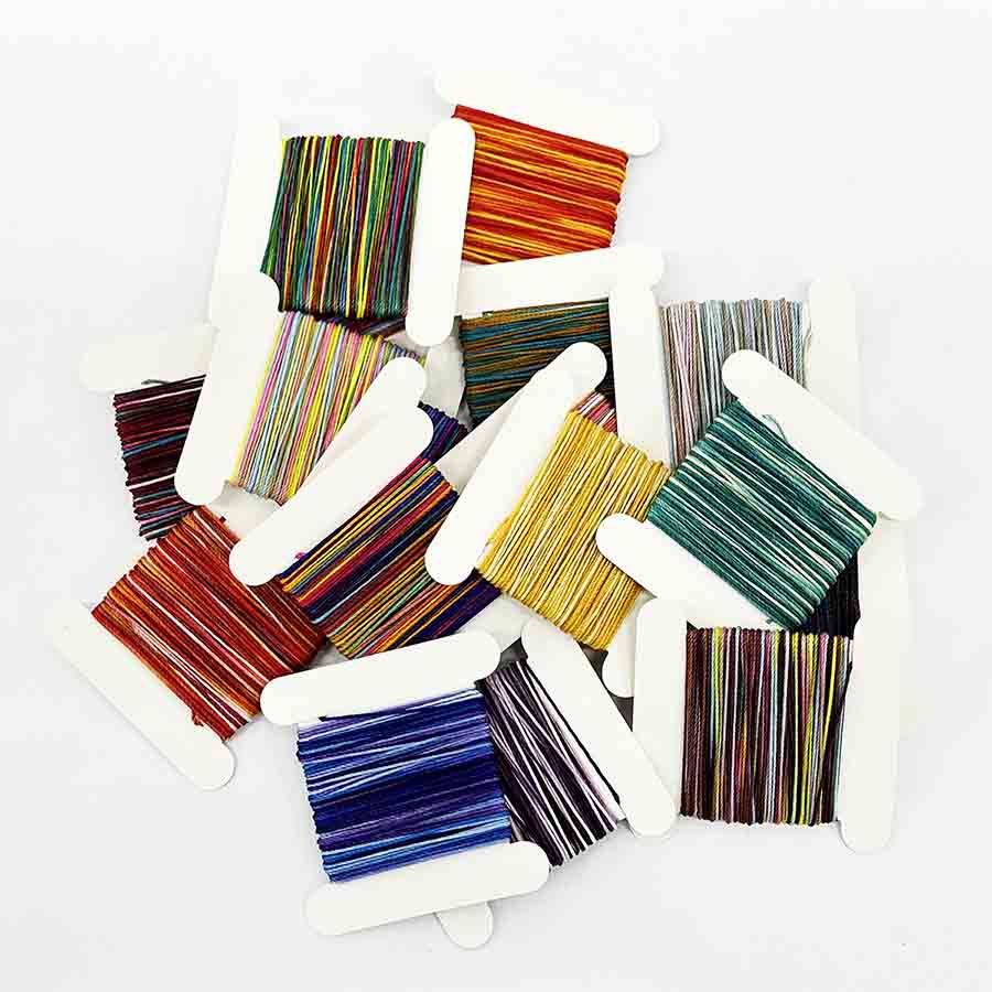 19pcs/set 9 Strands Gradient Colorful Wax Cord Kit