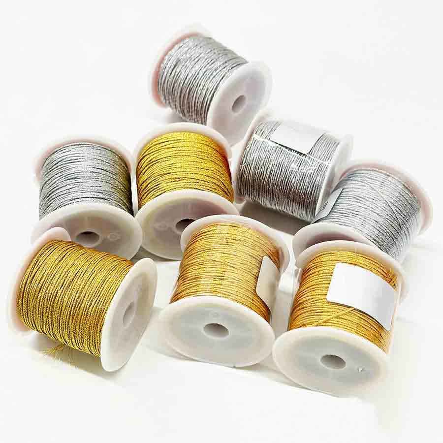 Gold Silver Cord 0.2mm 0.4mm 0.6mm 0.8mm 1mm Nylon Cord Thread String Rope Bead Wires