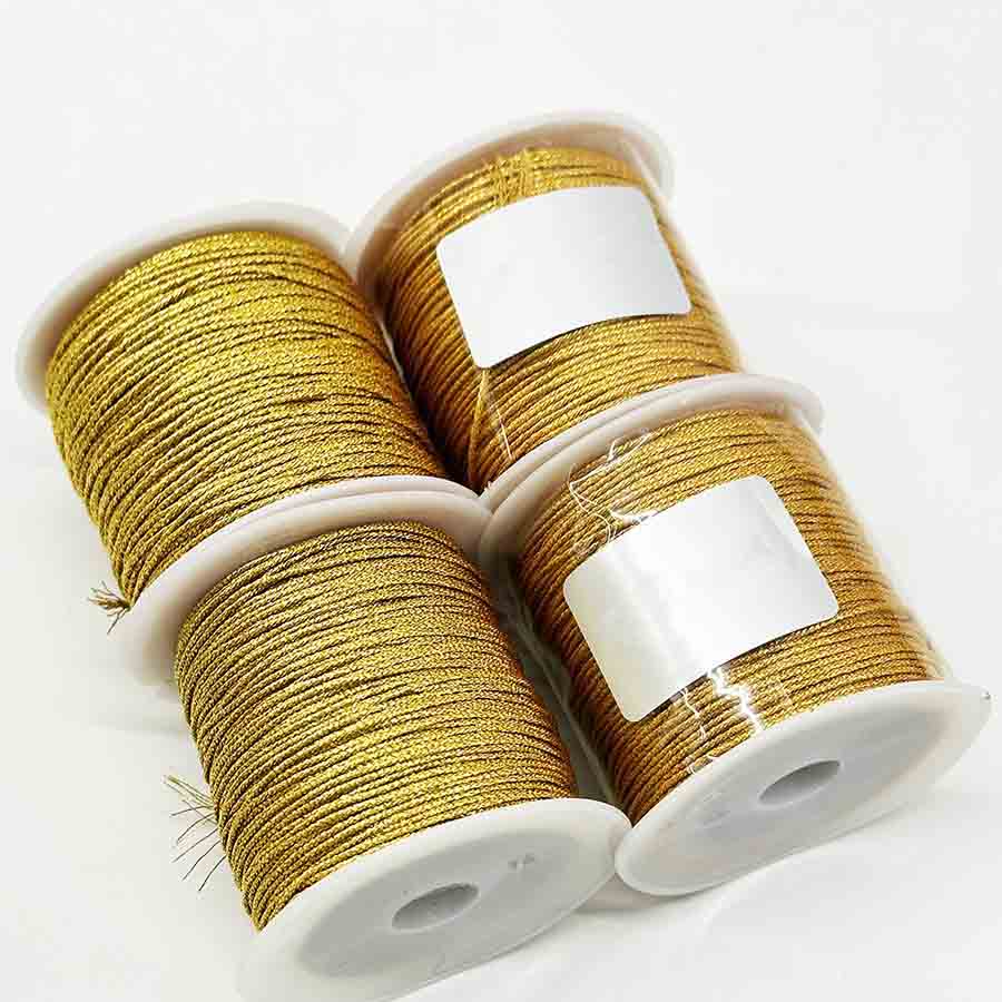 Gold Silver Cord 0.2mm 0.4mm 0.6mm 0.8mm 1mm Nylon Cord Thread String Rope Bead Wires