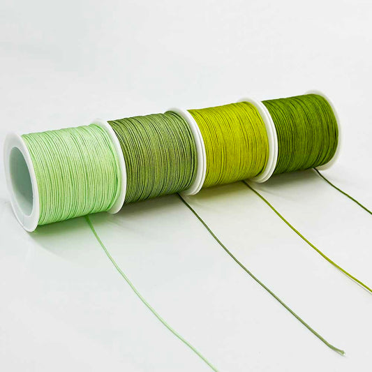 Green Series 4rolls 0.8mm Nylon Cord Jewelry Making String