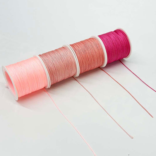 Pink Series 4rolls 0.8mm Nylon Cord Jewelry Making String