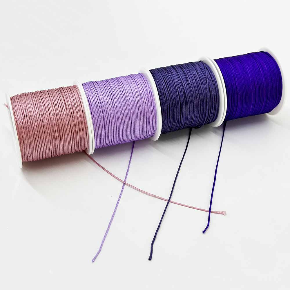 Purple Series 4rolls 0.8mm Nylon Cord Jewelry Making String