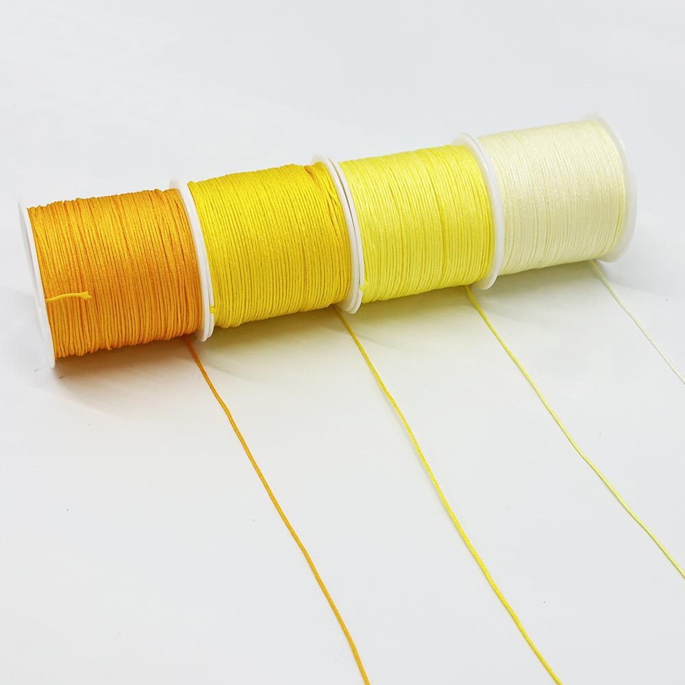 Yellow Series 4rolls 0.8mm Nylon Cord Jewelry Making String