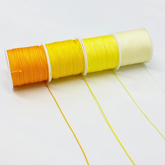 Yellow Series 4rolls 0.8mm Nylon Cord Jewelry Making String